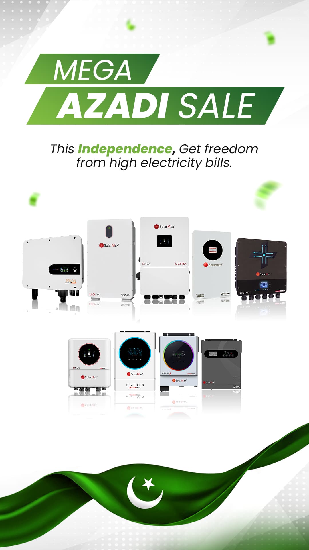 SolarMax Azadi Sale — special Independence Day offers on solar inverters and batteries